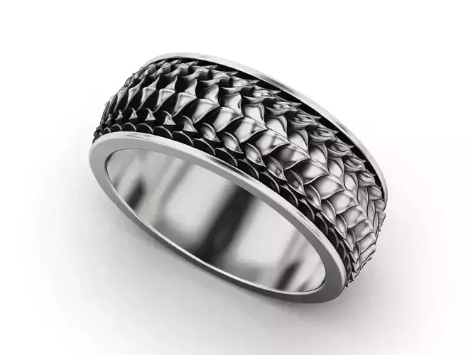 Dragon Scale Ring 3D print model