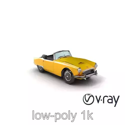 Classic European Roadster Convertible model pack Low-poly 3D model