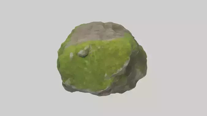 ossCovered Rock Sculpture model Low-poly 3D model
