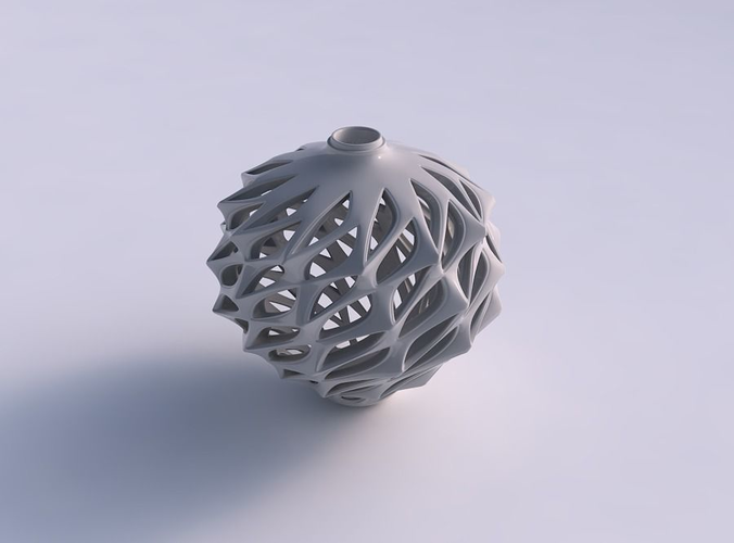 Vase flared twisted small with smooth cuts, sharp edges and e... 3D print model