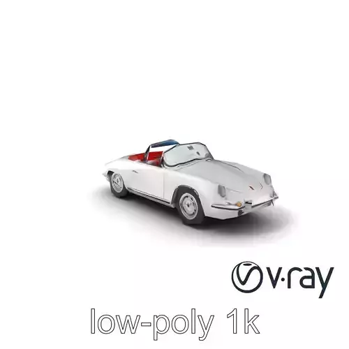 Classic Retro Roadster Coupe model pack Low-poly 3D model