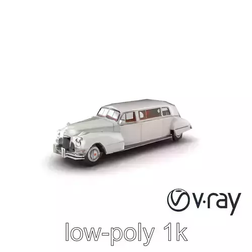 Luxurious Vintage Limousine model pack Low-poly 3D model