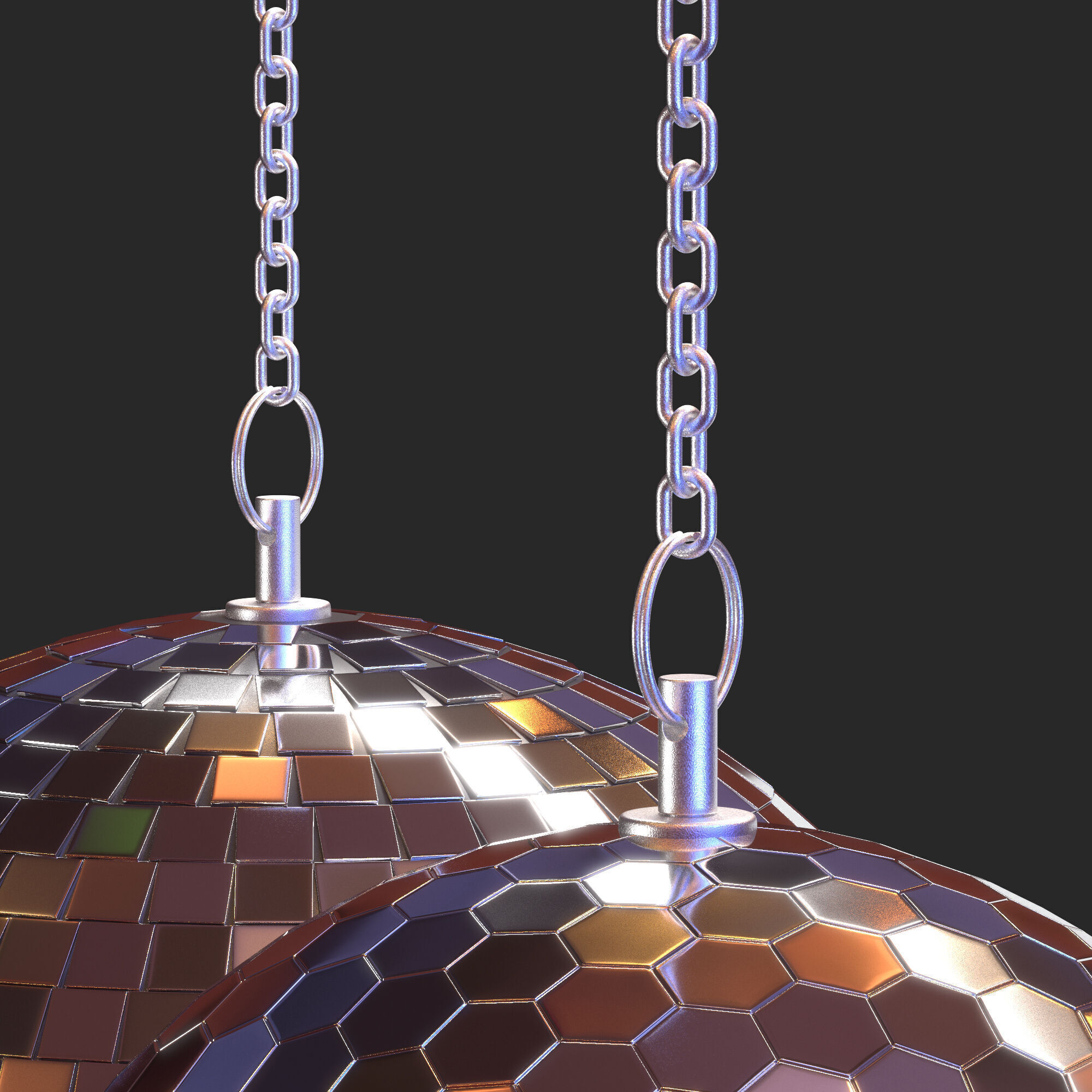Disco Mirror Balls 3D model_6