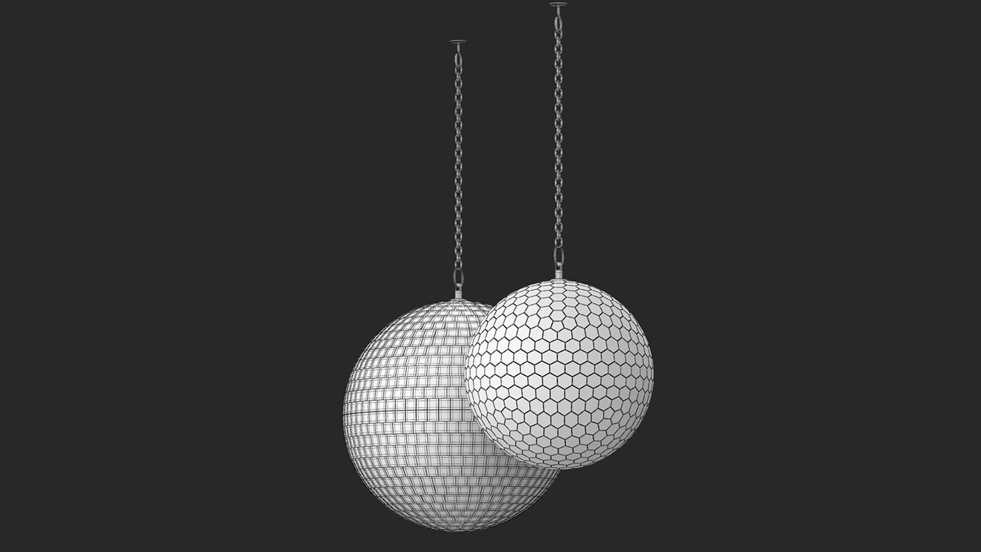 Disco Mirror Balls 3D model_7