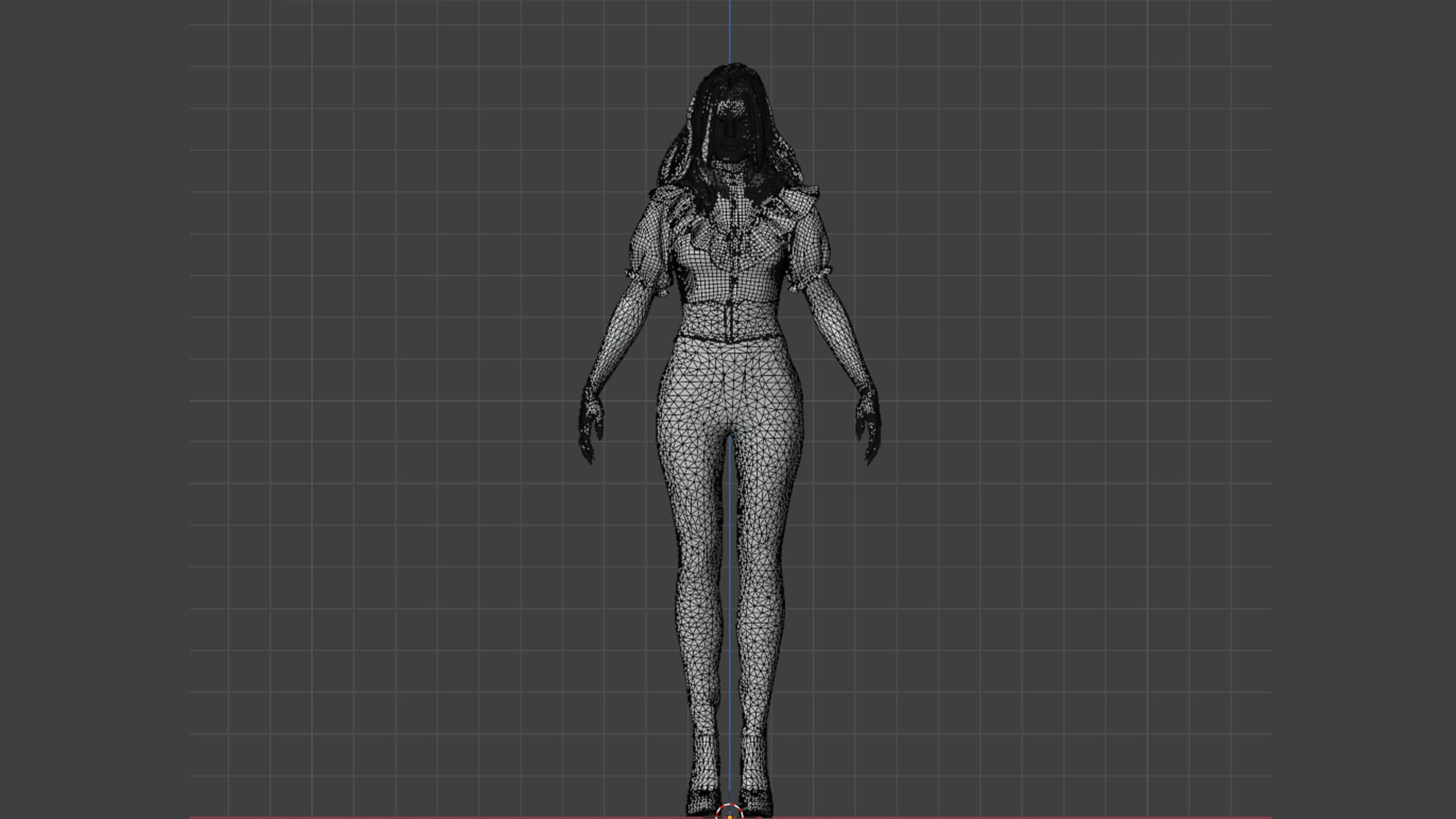 Dark Witch 3D Character Low-poly 3D model_9