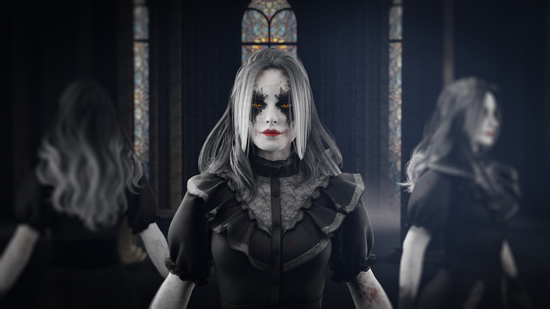 Dark Witch 3D Character Low-poly 3D model_2