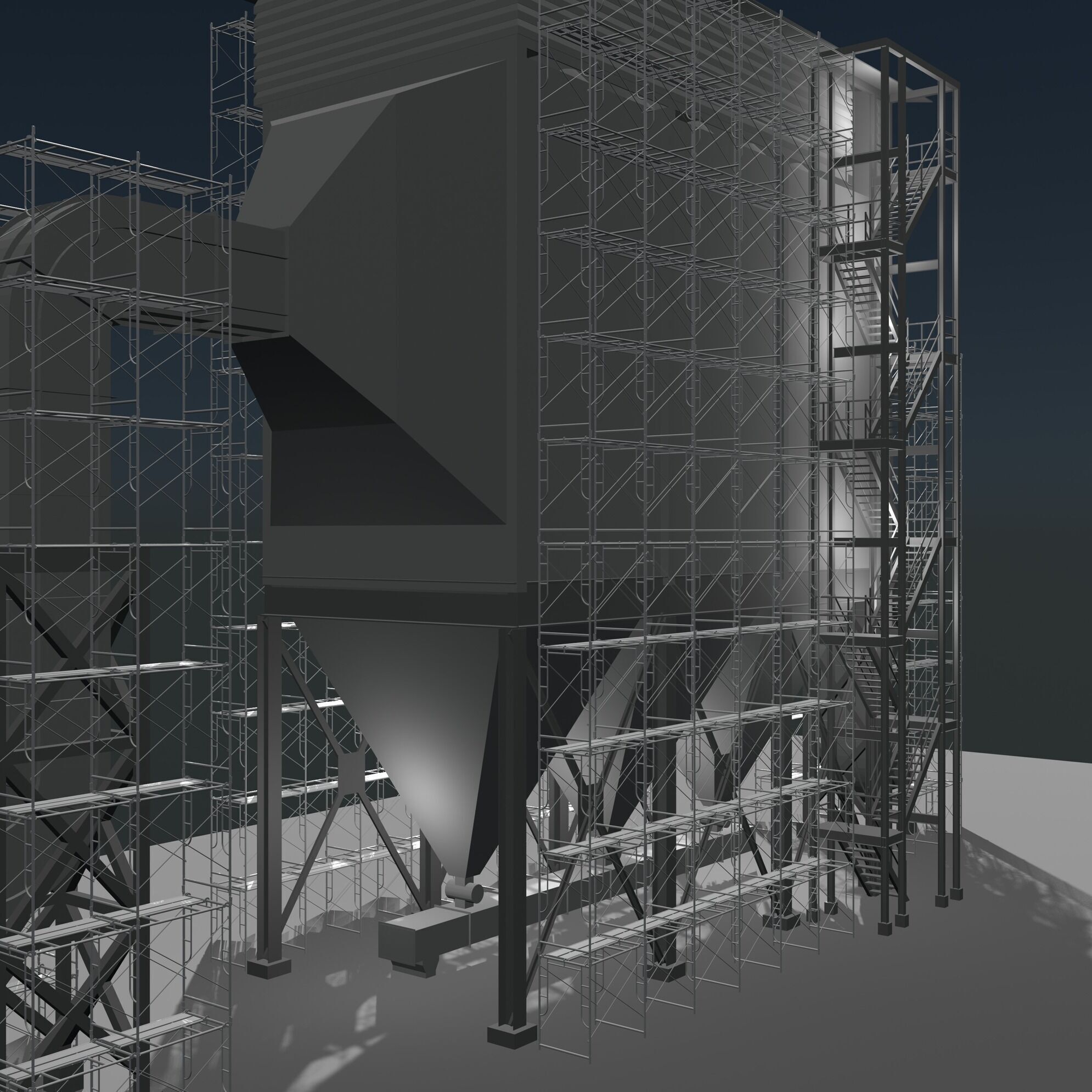 Industrial building in construction scene 25i18 3D model_5