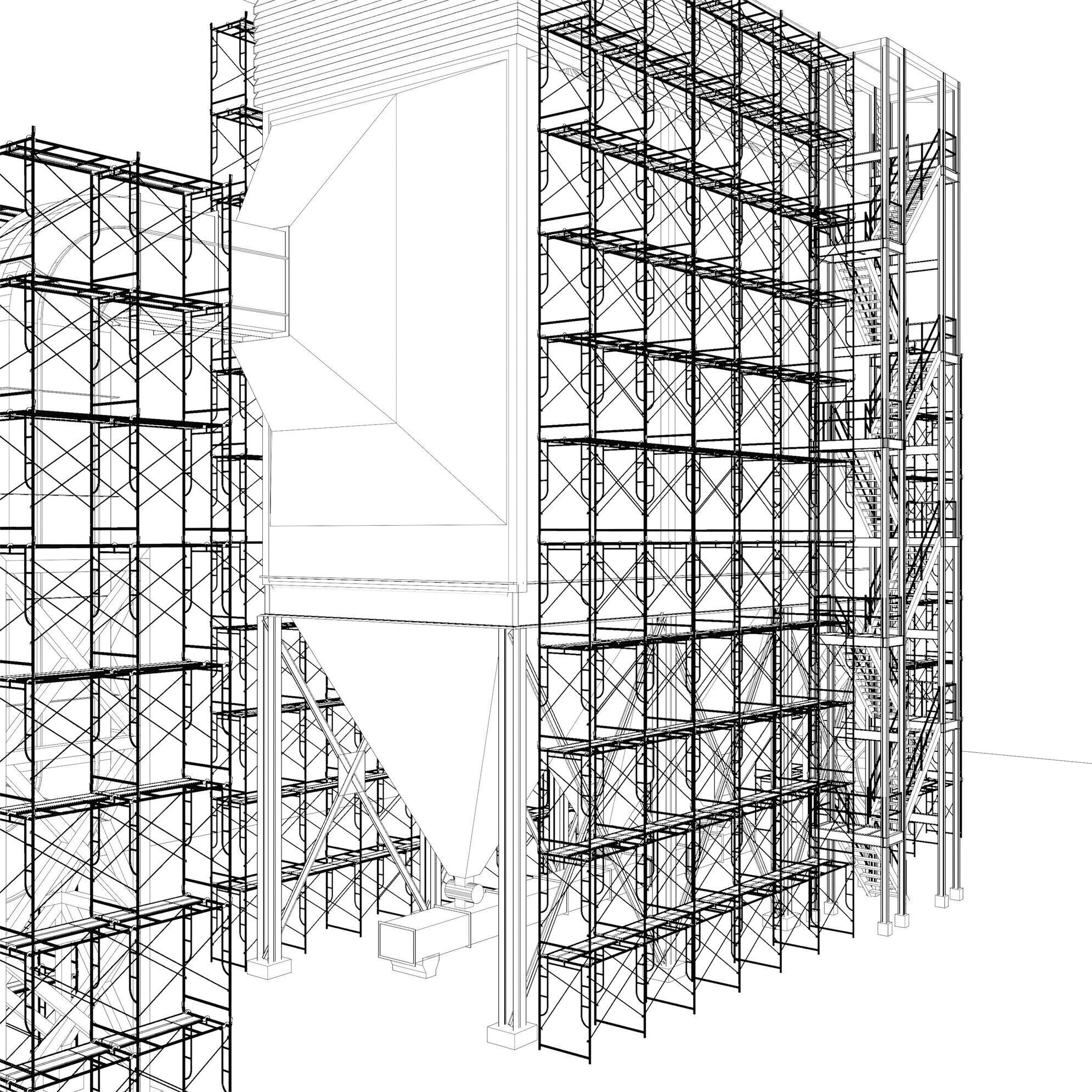 Industrial building in construction scene 25i18 3D model_11