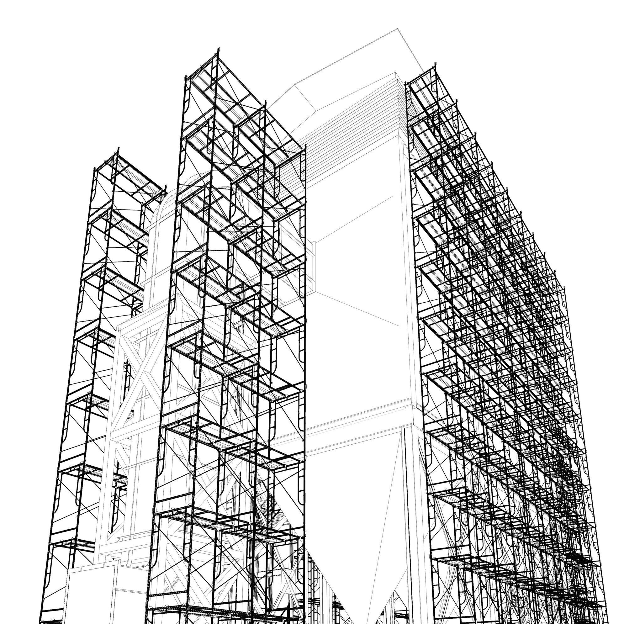 Industrial building in construction scene 25i18 3D model_9