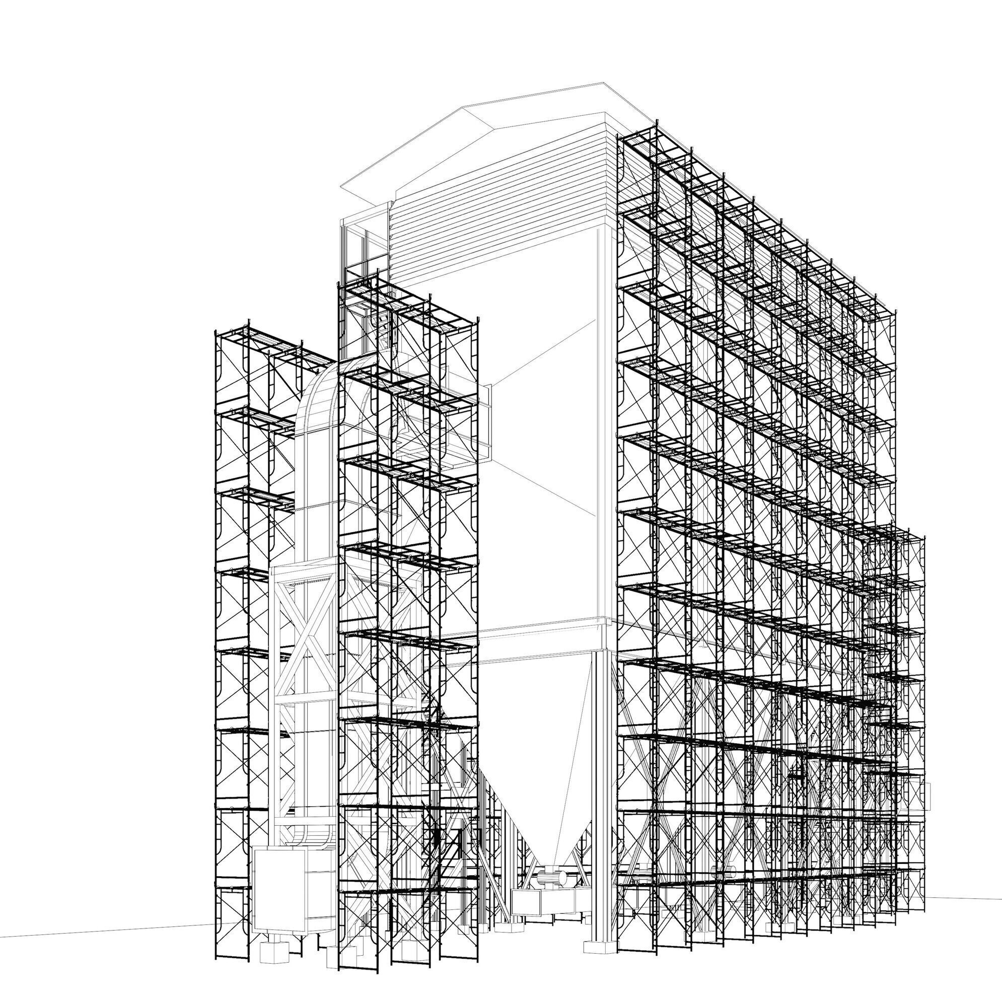 Industrial building in construction scene 25i18 3D model_8