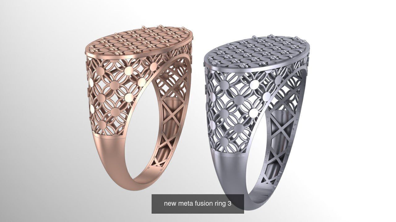 New meta fusion ring - 6 Pack  3D Model Collection_3