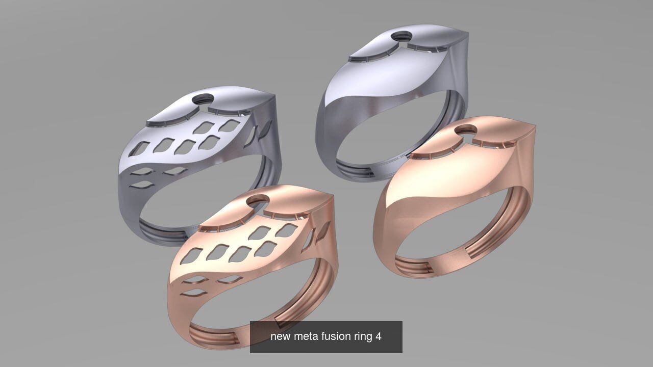 New meta fusion ring - 6 Pack  3D Model Collection_4