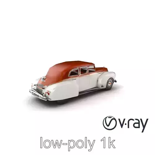 Elegant Vintage Sedan Luxury 1940s Design model pack Low-poly 3D model