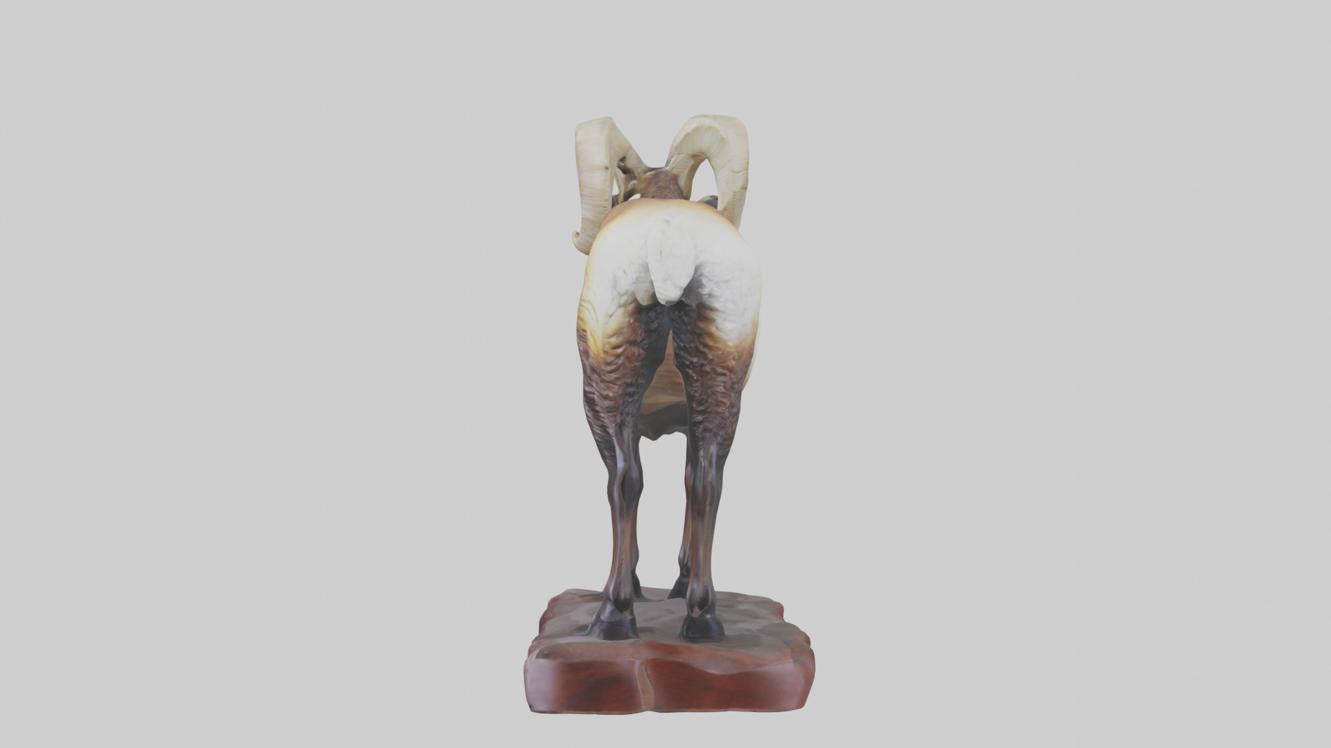 ouflon Sheep statue model 2 Low-poly 3D model_12