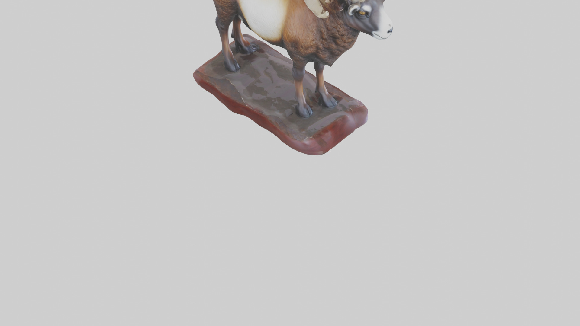 ouflon Sheep statue model 2 Low-poly 3D model_4