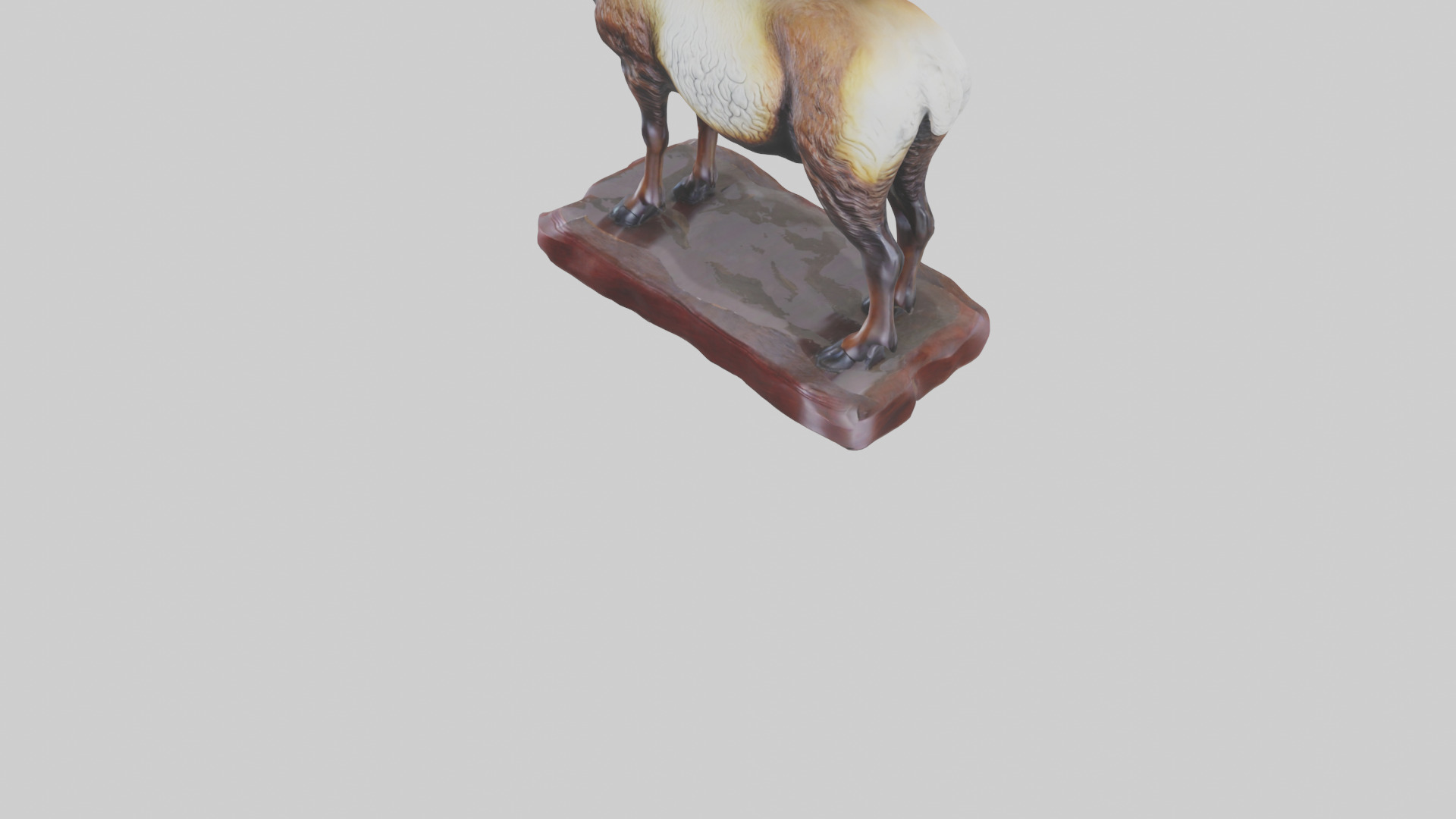 ouflon Sheep statue model 2 Low-poly 3D model_5