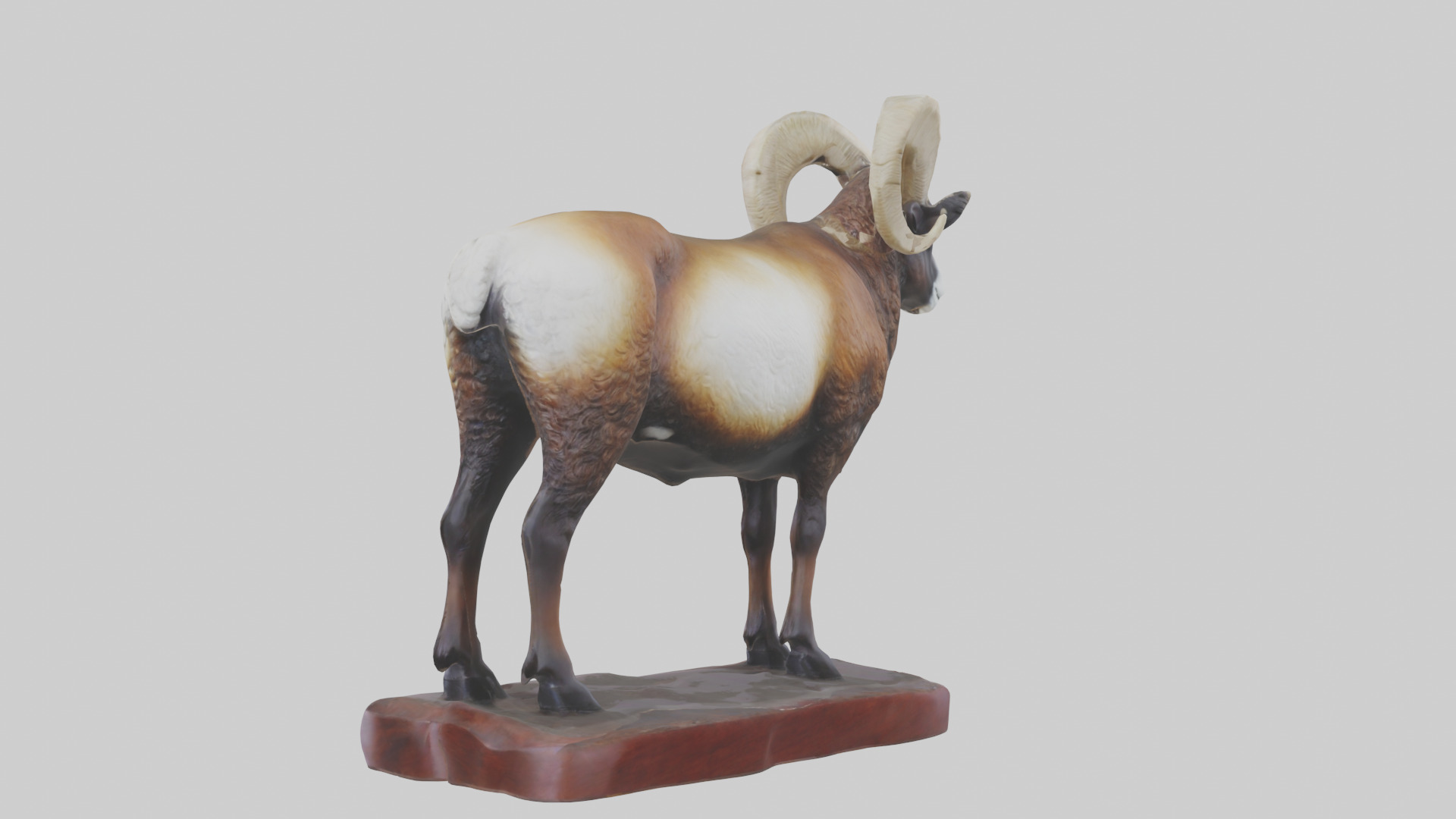 ouflon Sheep statue model 2 Low-poly 3D model_1