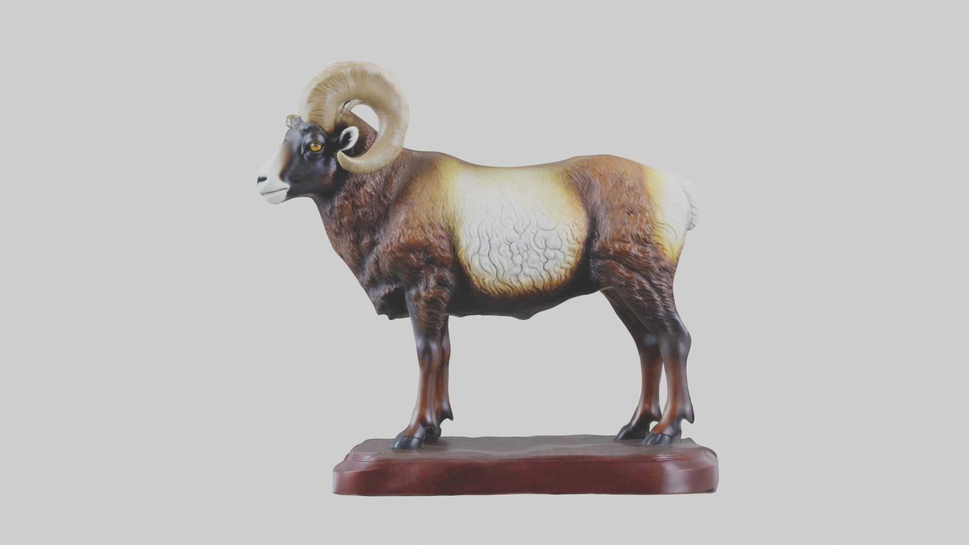 ouflon Sheep statue model 2 Low-poly 3D model_9