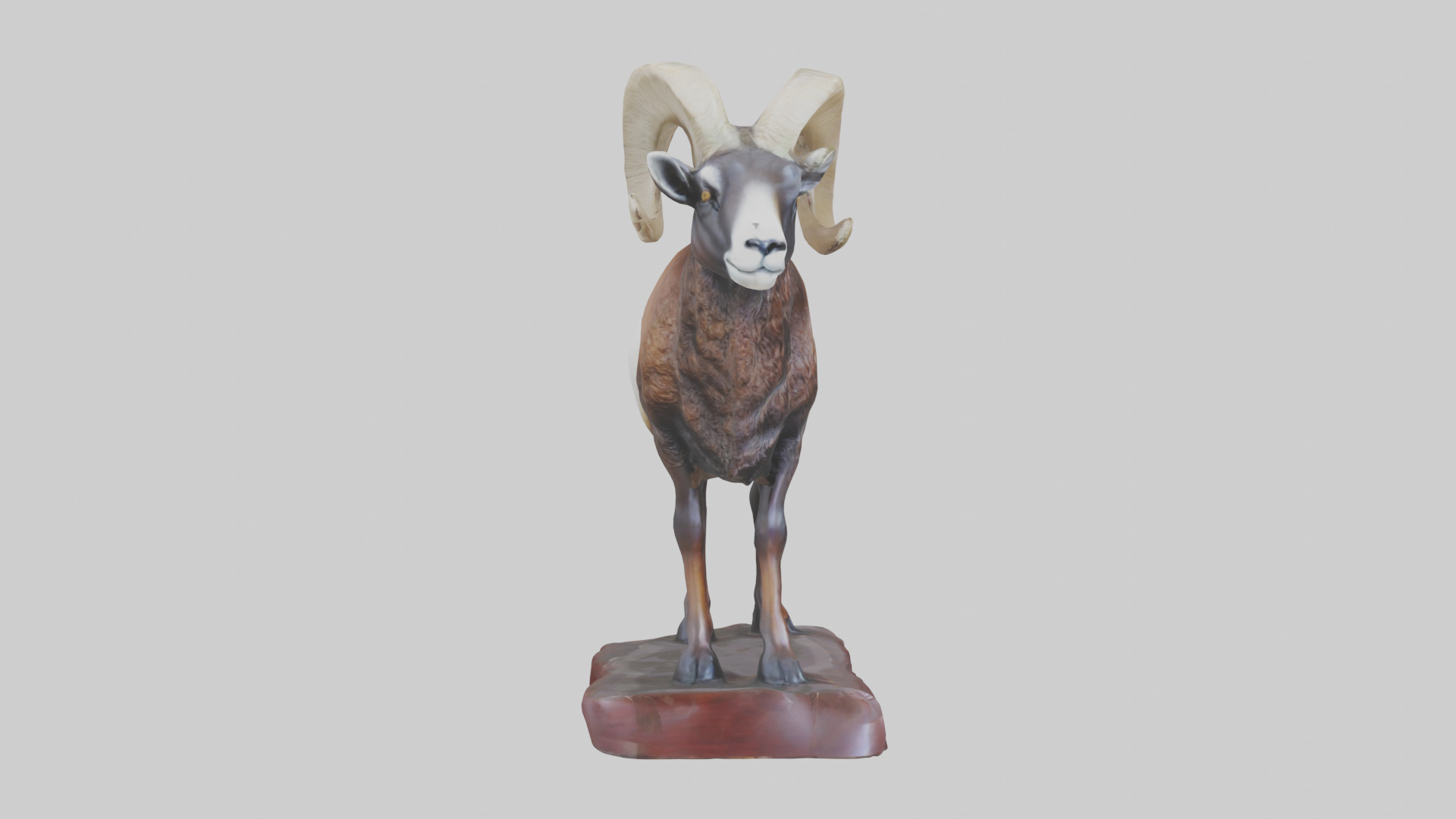 ouflon Sheep statue model 2 Low-poly 3D model_13