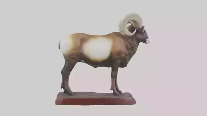 ouflon Sheep statue model 2