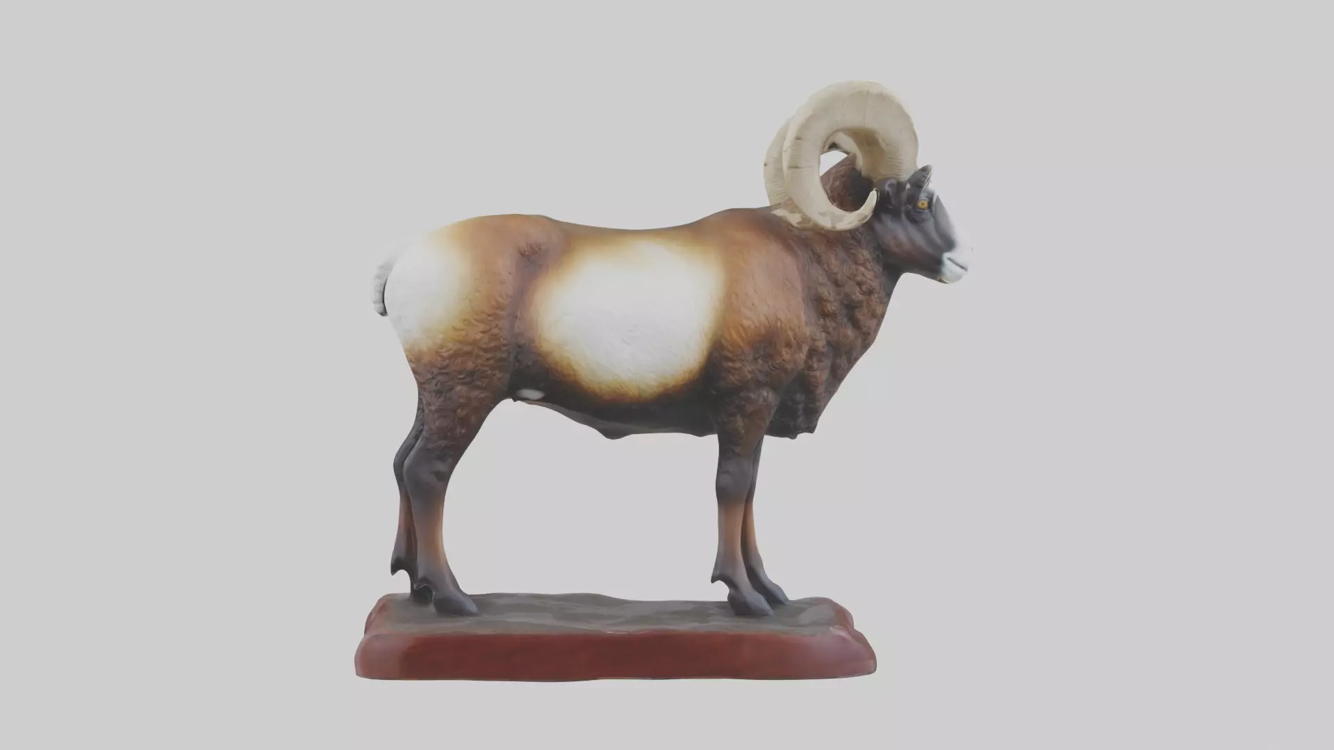 ouflon Sheep statue model 2 Low-poly 3D model_0