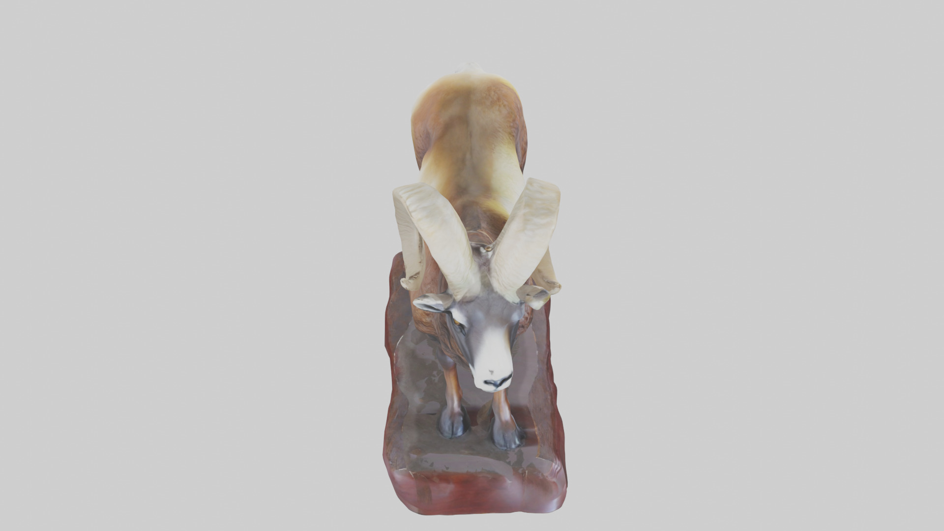 ouflon Sheep statue model 2 Low-poly 3D model_18