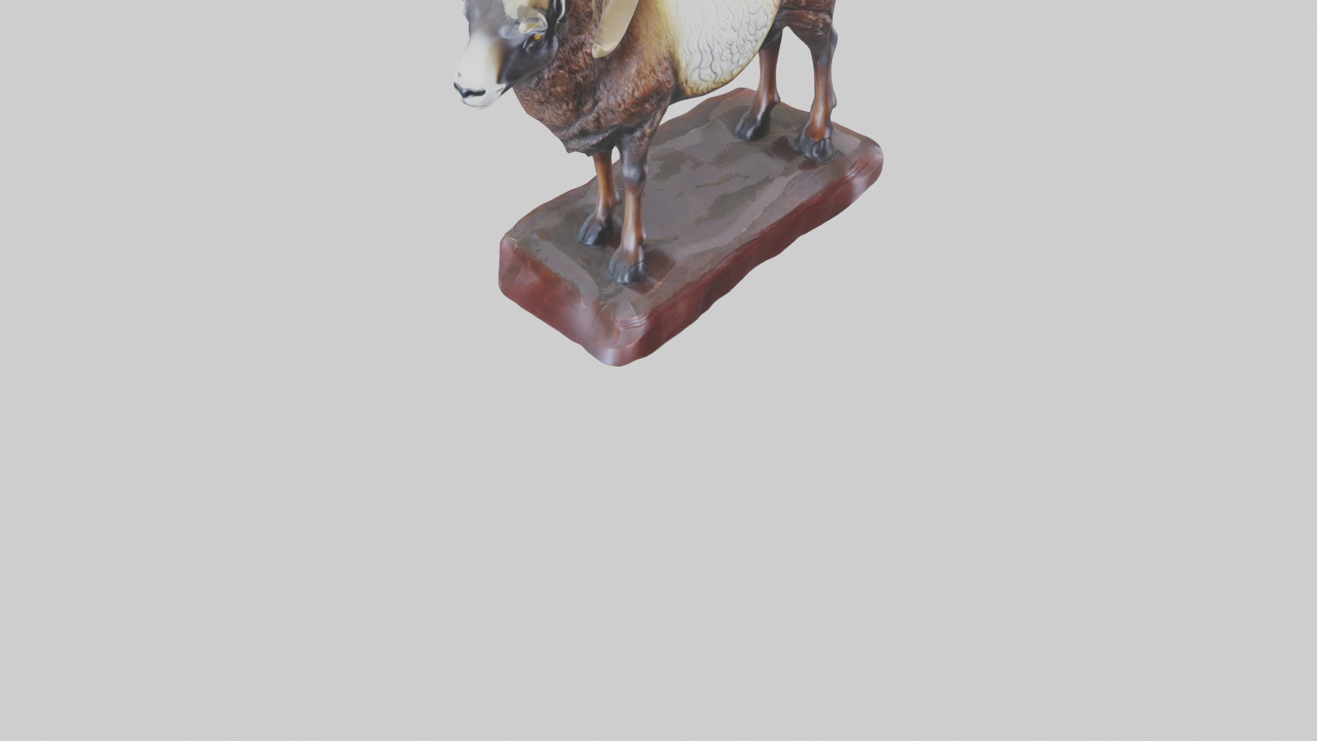 ouflon Sheep statue model 2 Low-poly 3D model_6