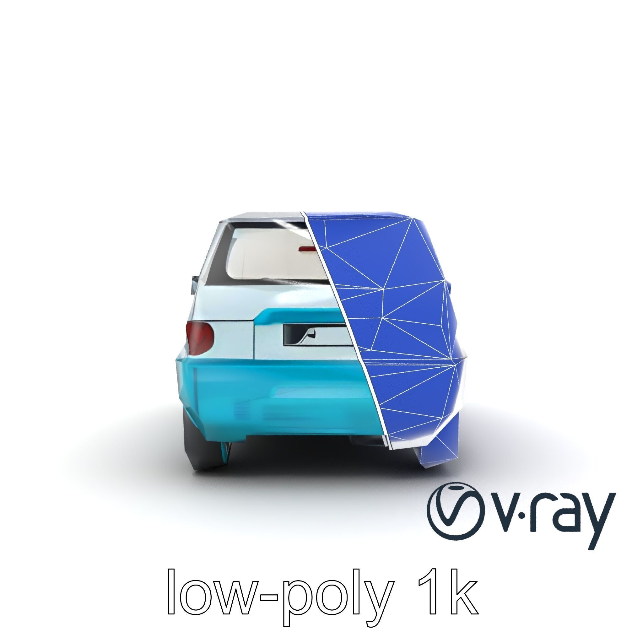 Sporty Retro Hatchback 1980s Urban Mobility model pack Low-poly 3D model_16