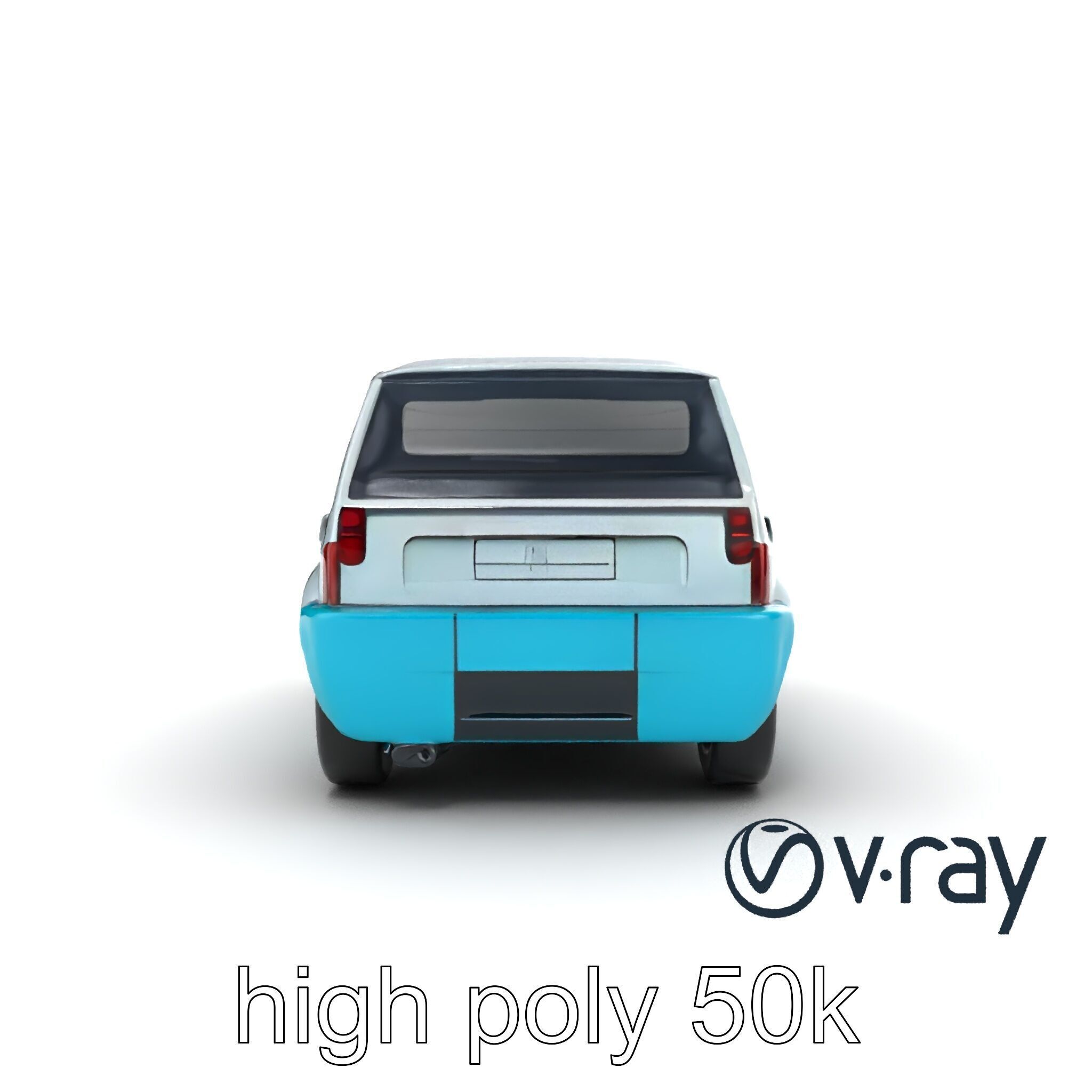 Sporty Retro Hatchback 1980s Urban Mobility model pack Low-poly 3D model_21