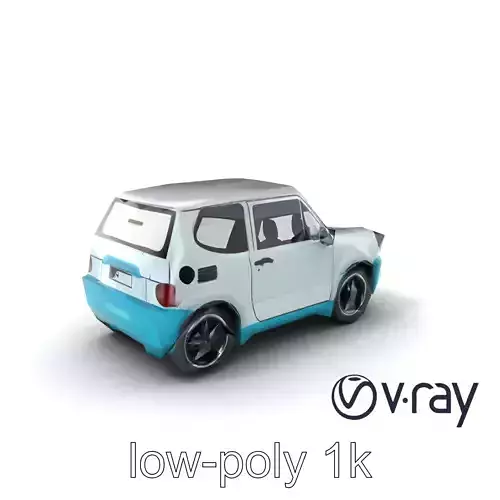 Sporty Retro Hatchback 1980s Urban Mobility model pack Low-poly 3D model