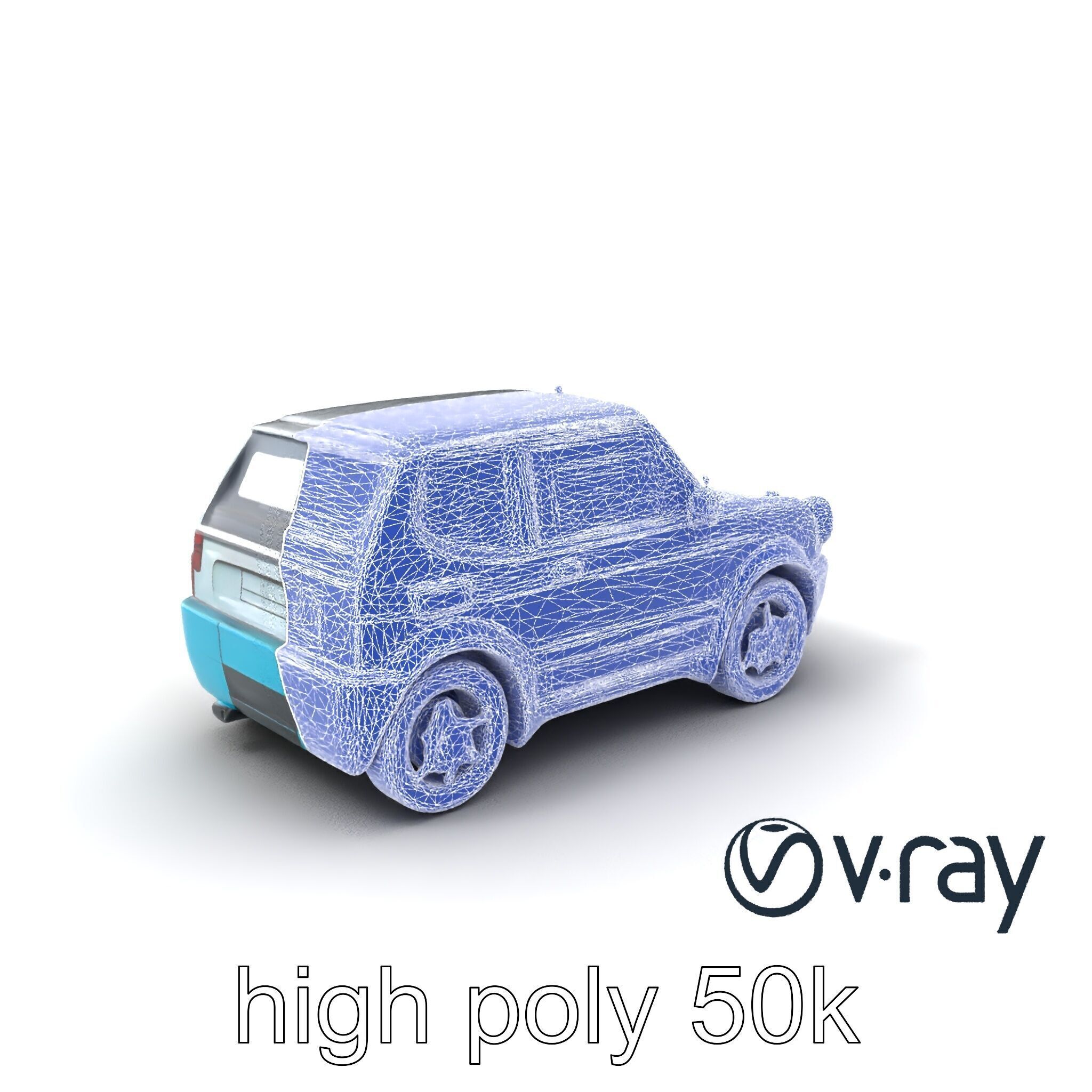 Sporty Retro Hatchback 1980s Urban Mobility model pack Low-poly 3D model_31