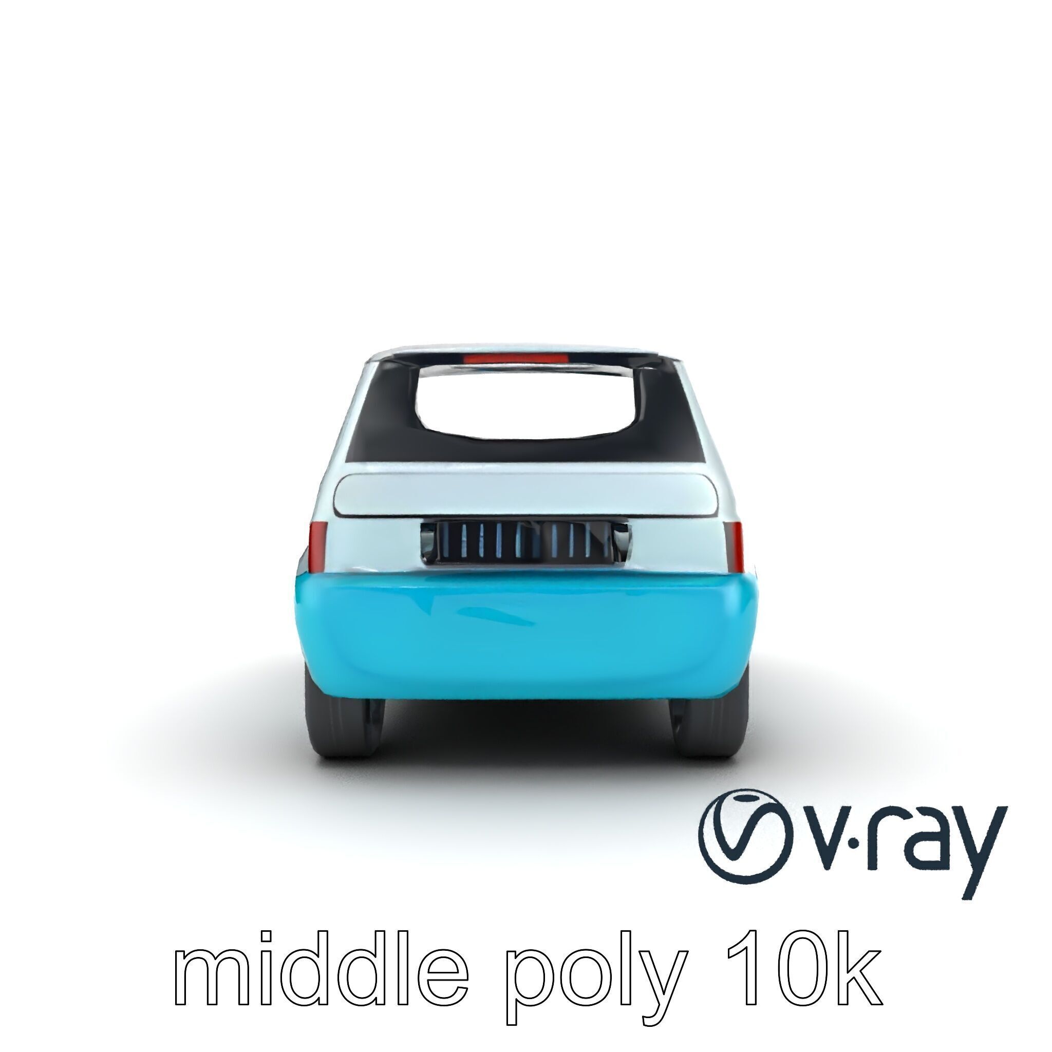 Sporty Retro Hatchback 1980s Urban Mobility model pack Low-poly 3D model_24