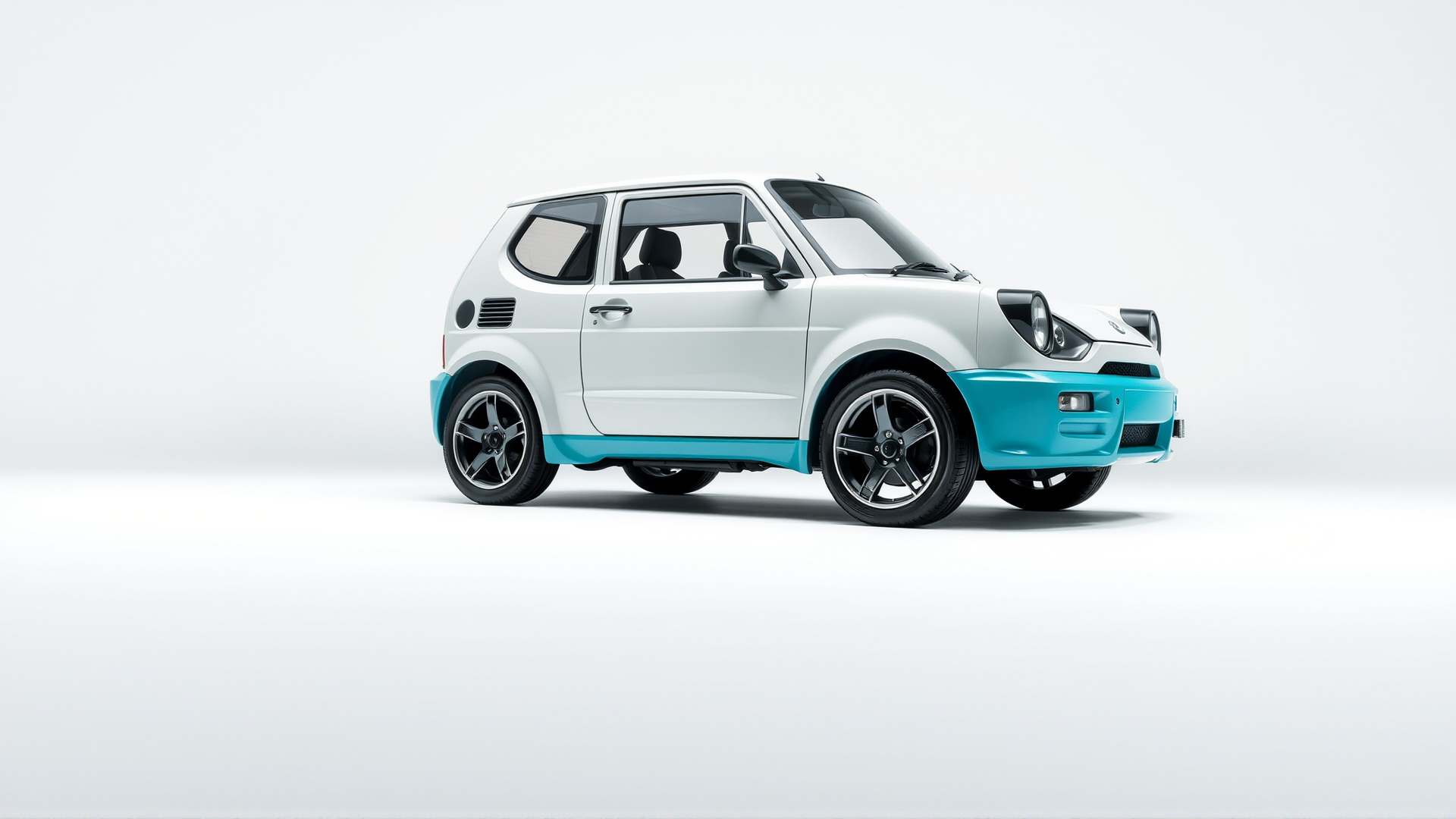 Sporty Retro Hatchback 1980s Urban Mobility model pack Low-poly 3D model_4