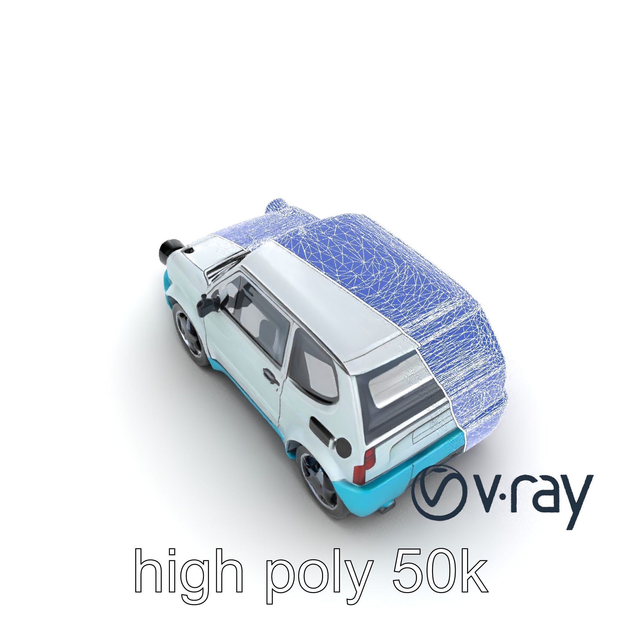 Sporty Retro Hatchback 1980s Urban Mobility model pack Low-poly 3D model_22