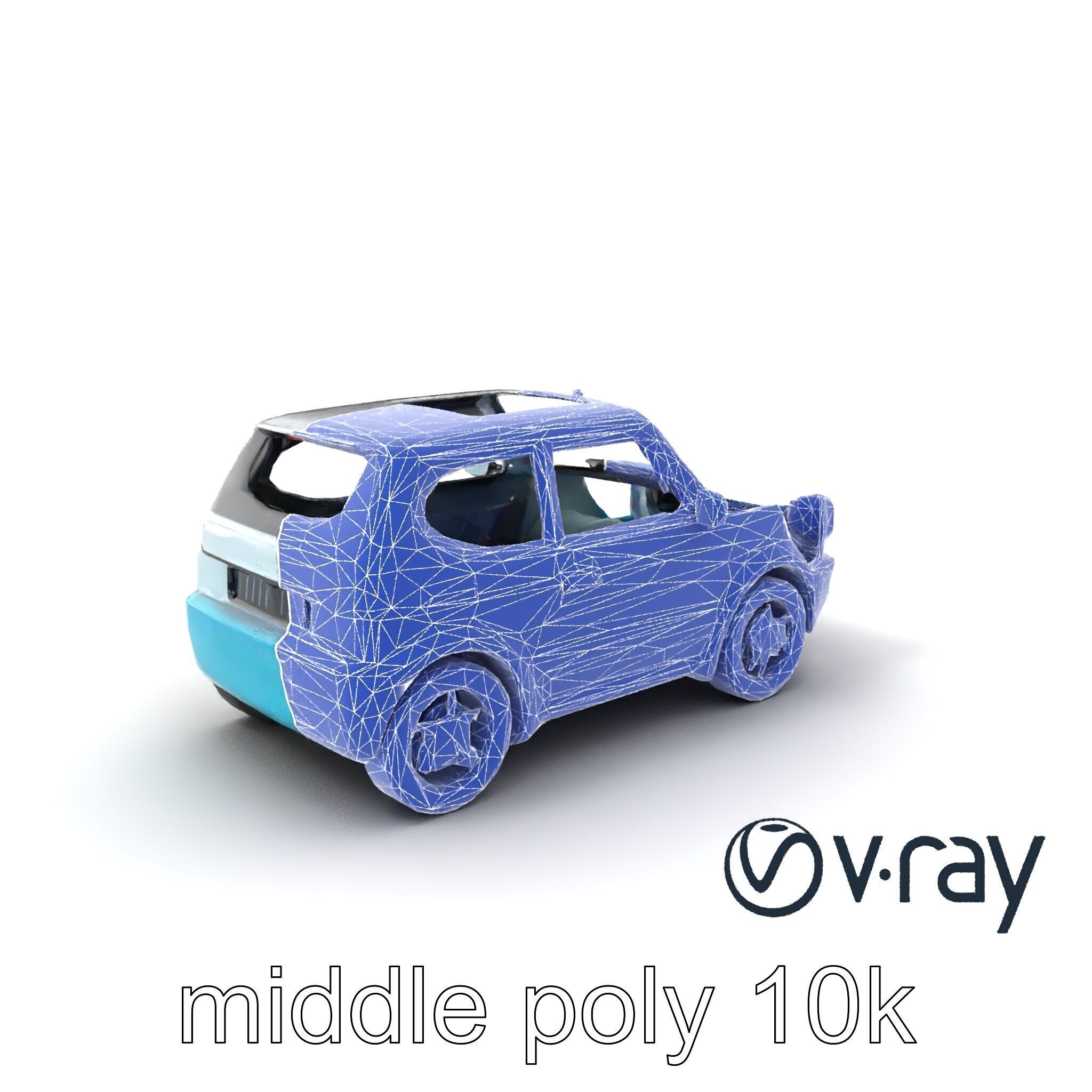 Sporty Retro Hatchback 1980s Urban Mobility model pack Low-poly 3D model_6
