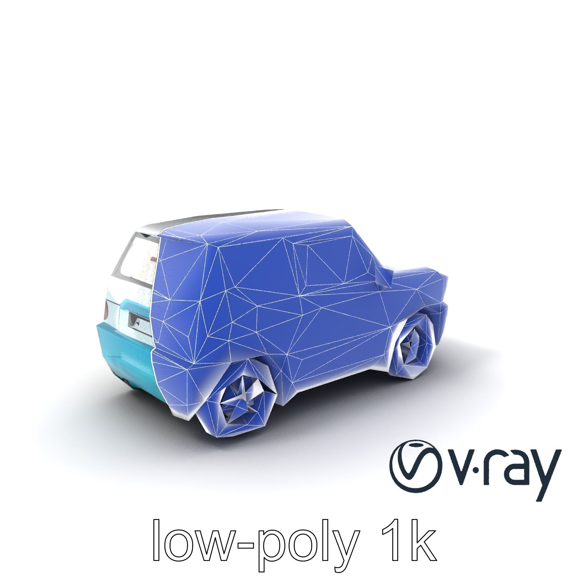 Sporty Retro Hatchback 1980s Urban Mobility model pack Low-poly 3D model_13
