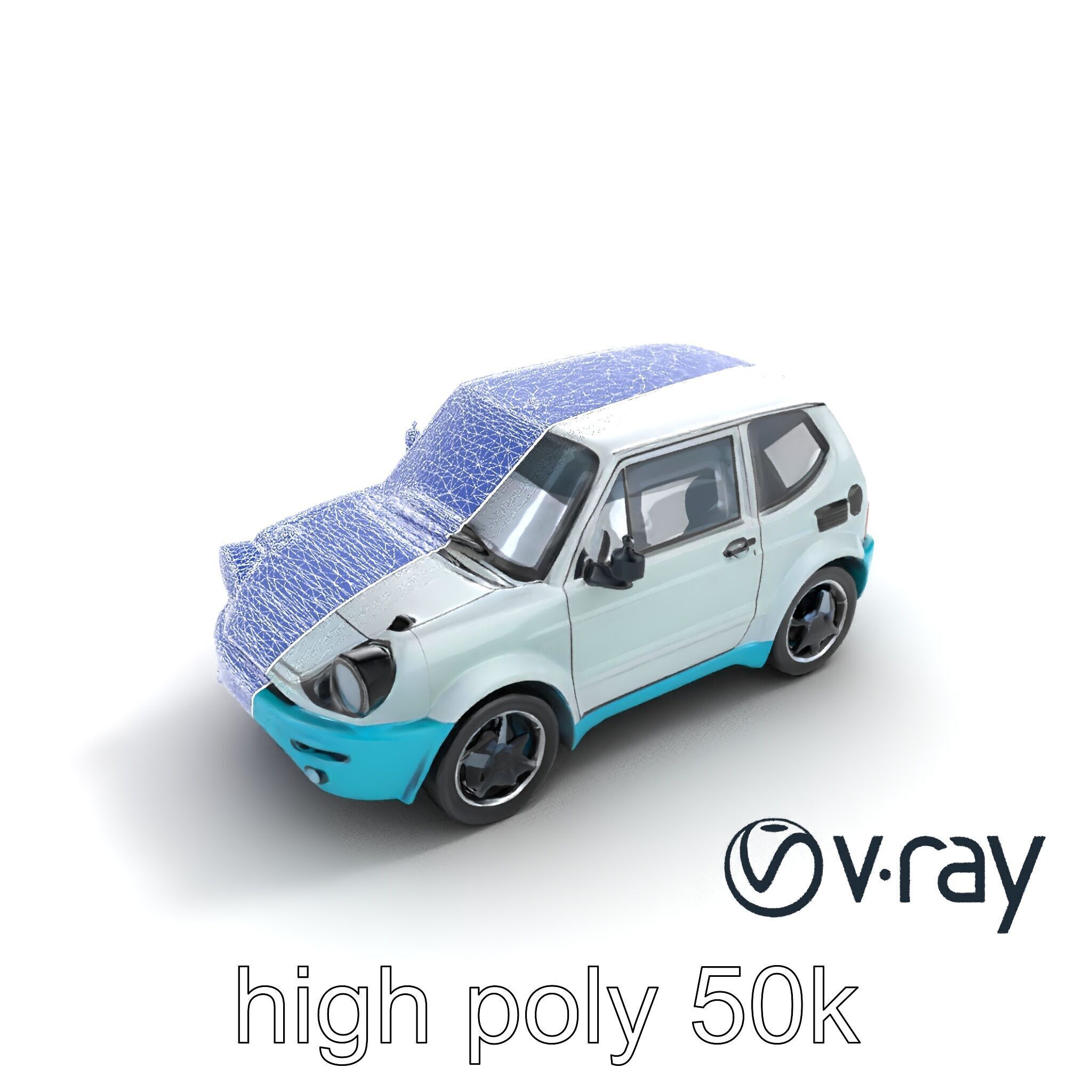 Sporty Retro Hatchback 1980s Urban Mobility model pack Low-poly 3D model_27