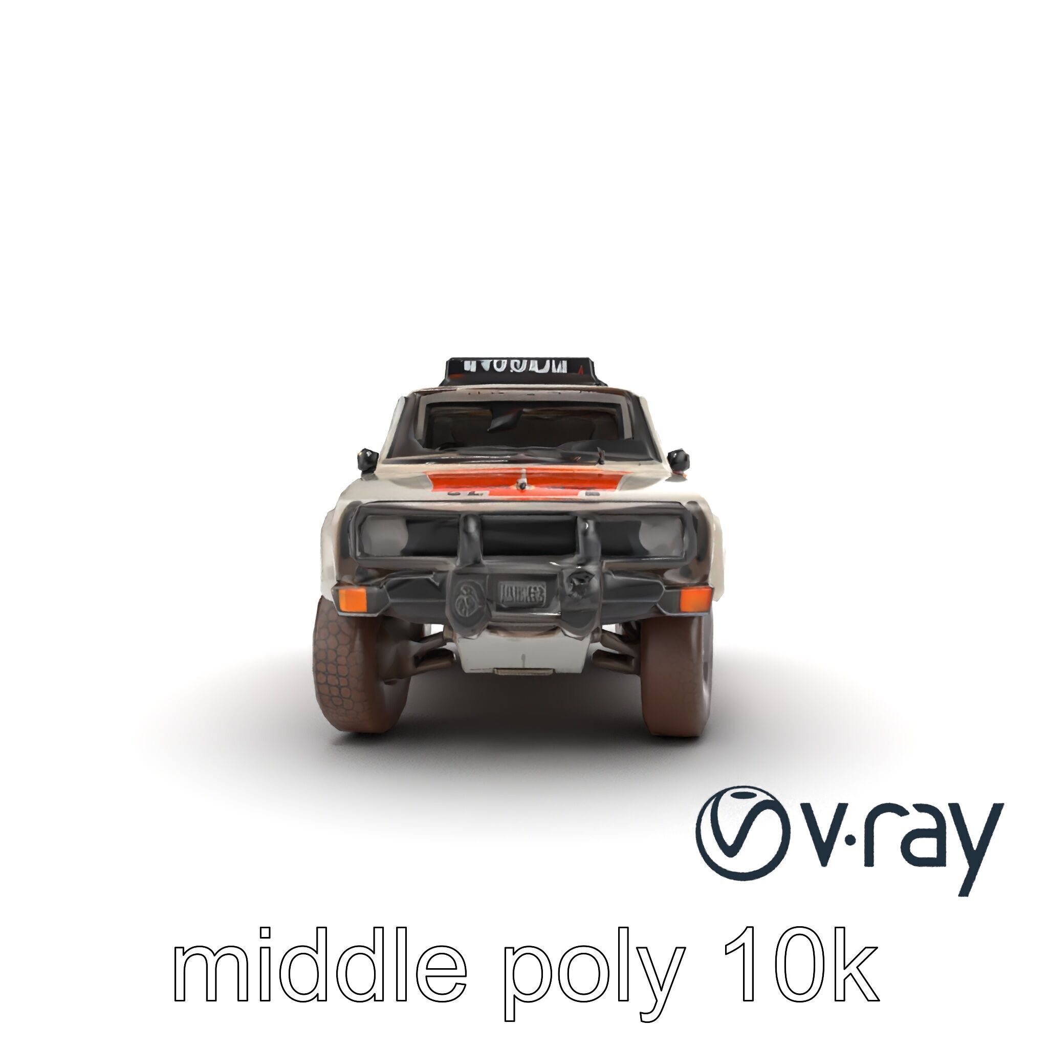 Retro Rally Car Model Pack with Aerodynamic Frame and Off-Roa... Low-poly 3D model_23