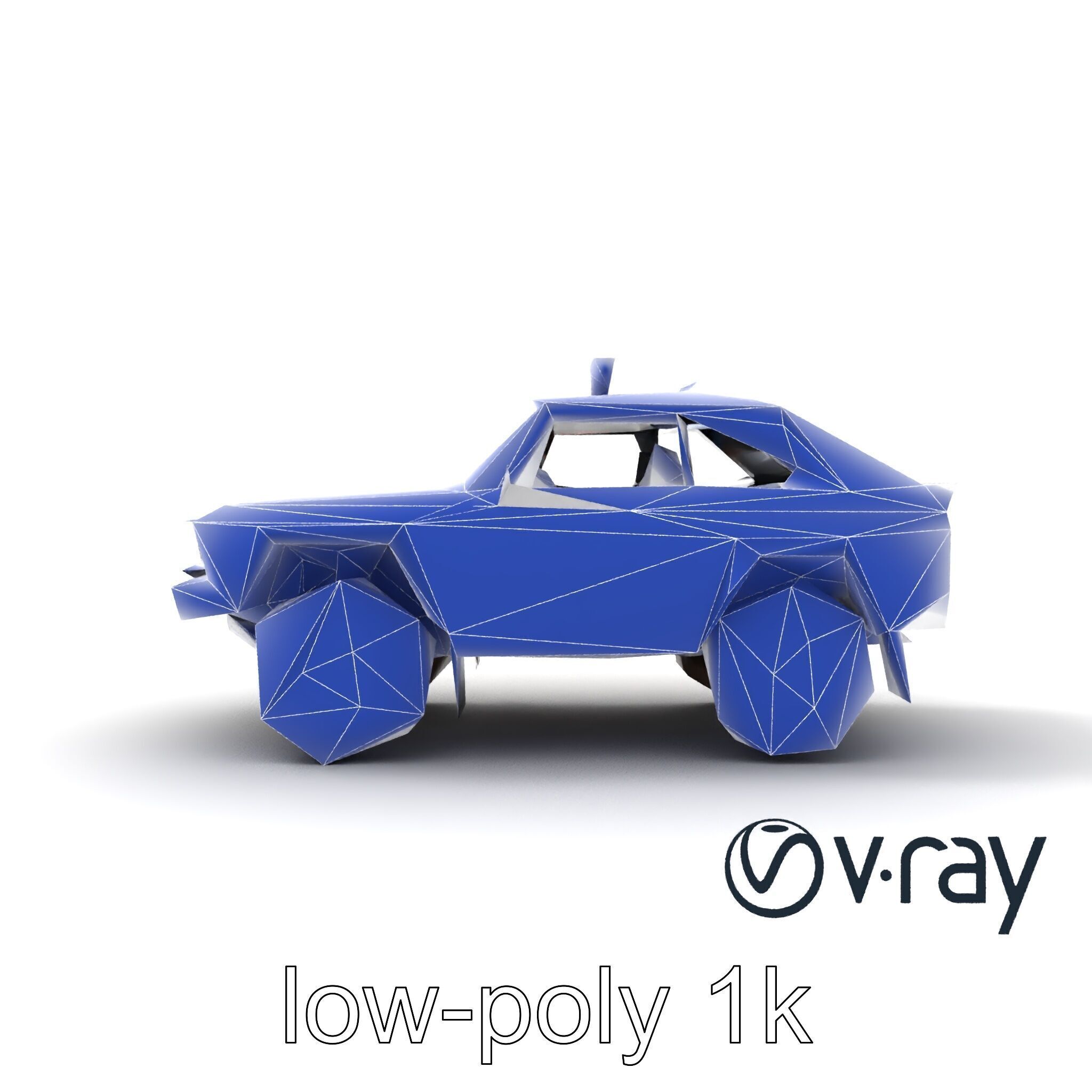 Retro Rally Car Model Pack with Aerodynamic Frame and Off-Roa... Low-poly 3D model_28