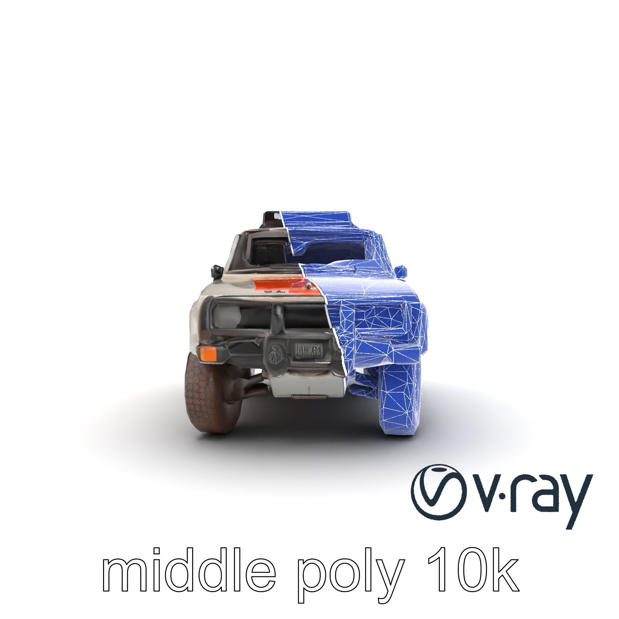 Retro Rally Car Model Pack with Aerodynamic Frame and Off-Roa... Low-poly 3D model_15