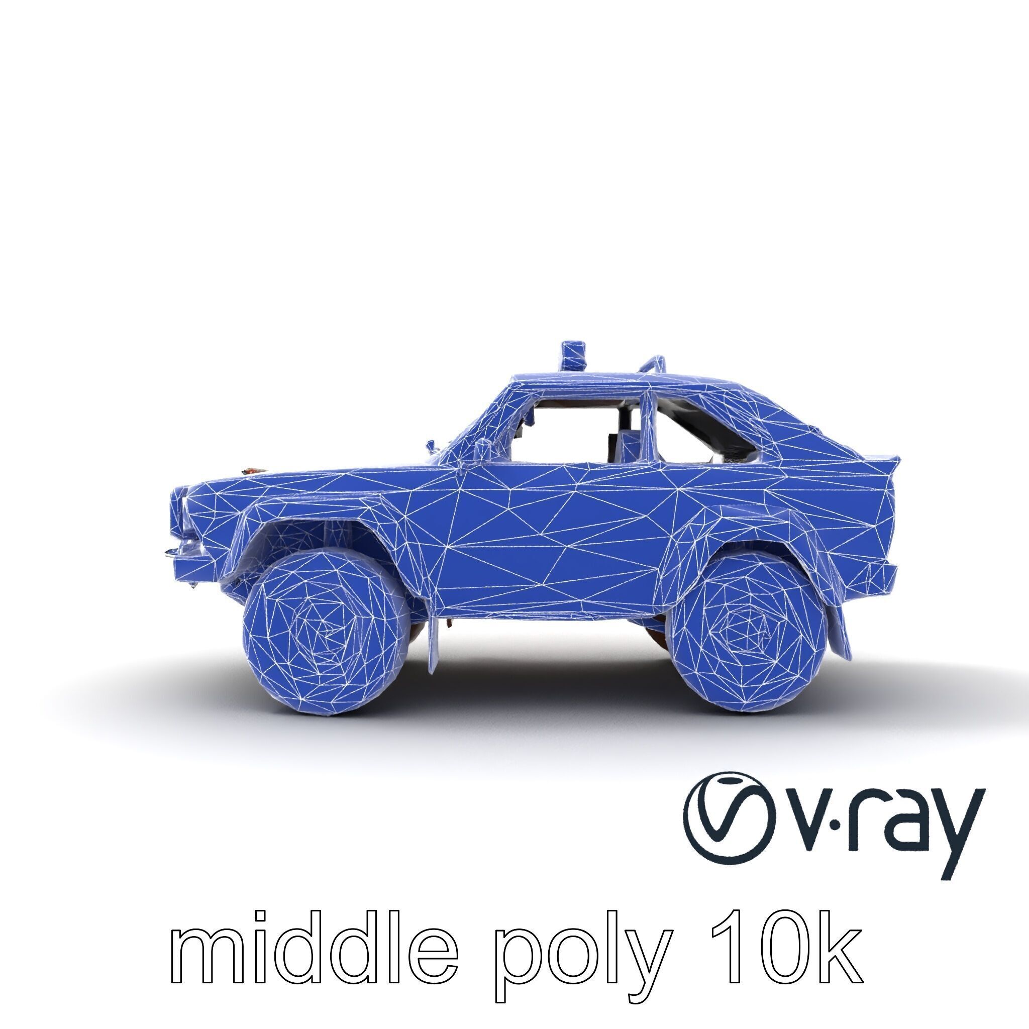 Retro Rally Car Model Pack with Aerodynamic Frame and Off-Roa... Low-poly 3D model_20