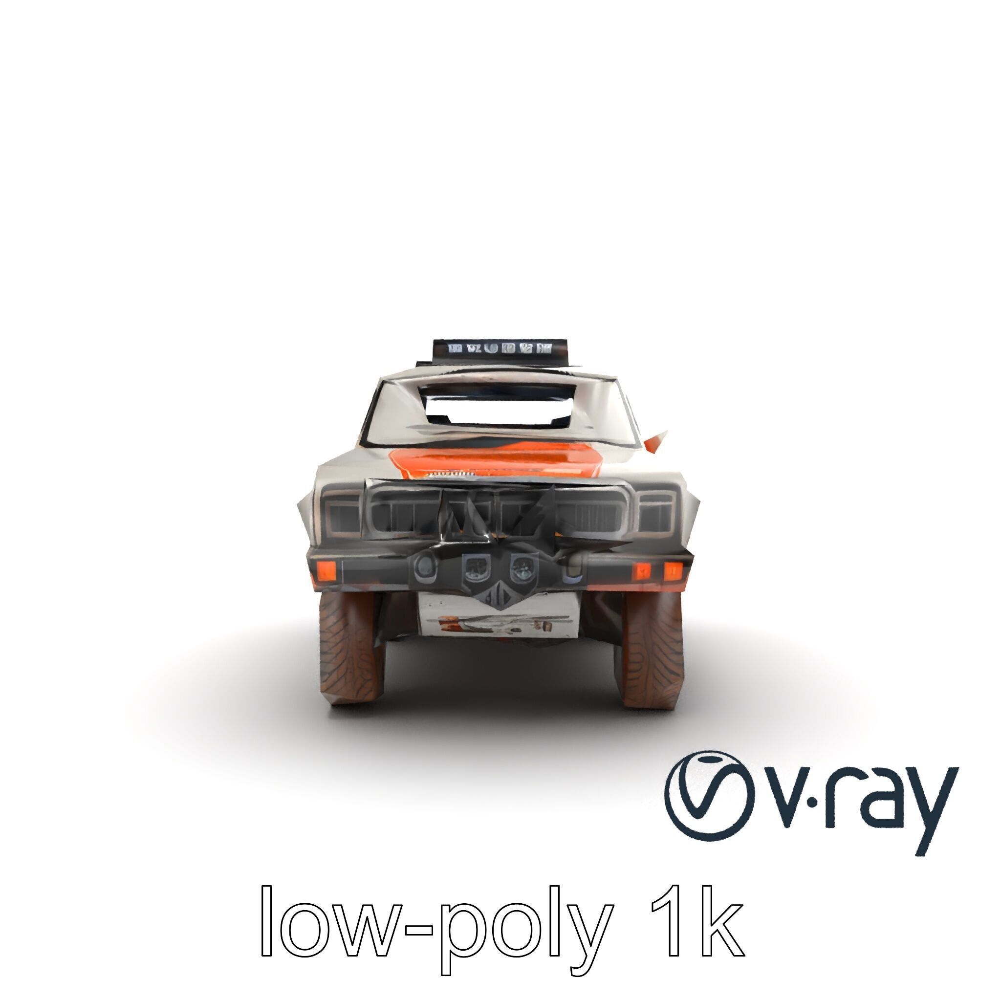 Retro Rally Car Model Pack with Aerodynamic Frame and Off-Roa... Low-poly 3D model_17