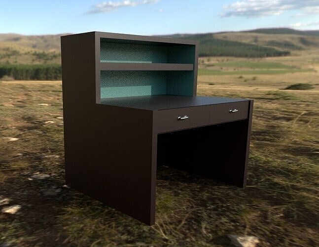study table Low-poly 3D model