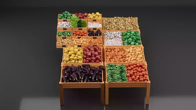 Set of Fresh Vegetables to the Store