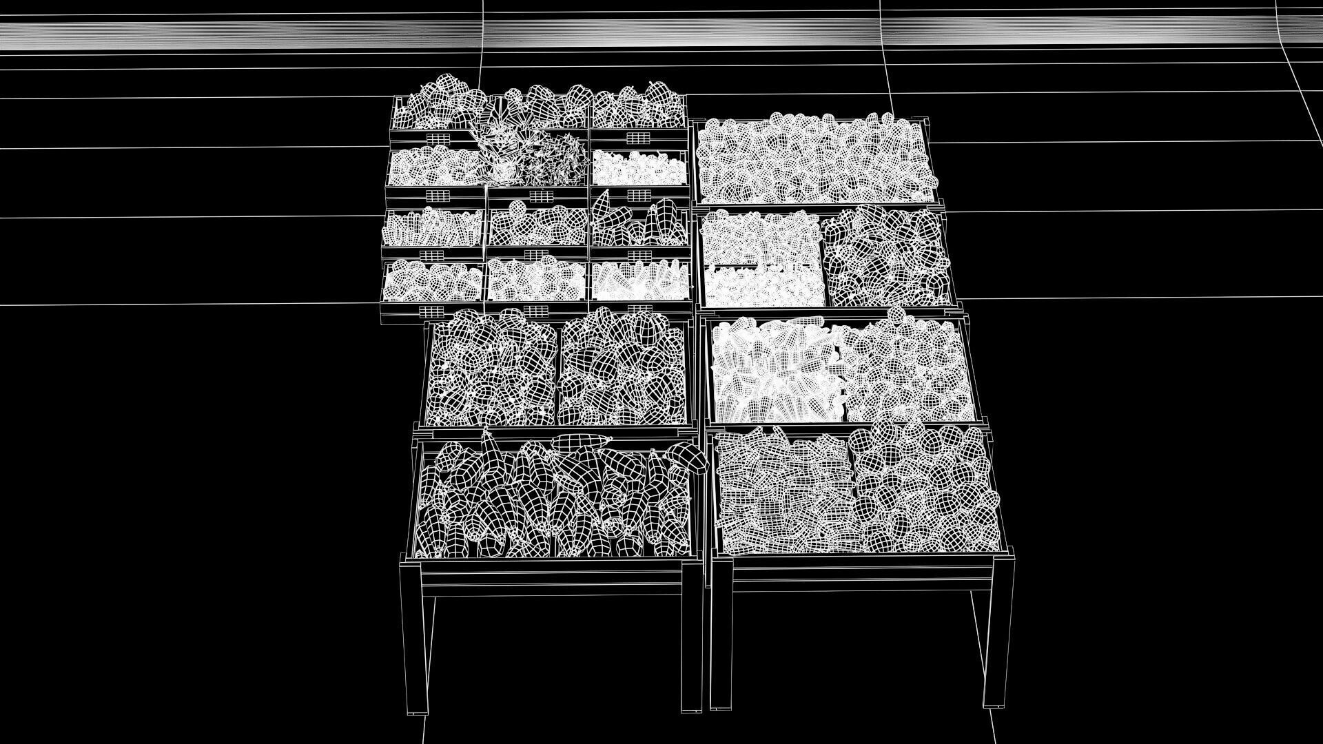 Set of Fresh Vegetables to the Store 3D model_8