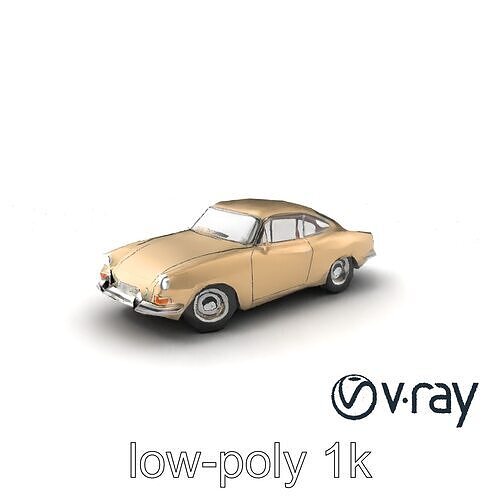 Classic European Coupe 1960s Elegance model pack Low-poly 3D model