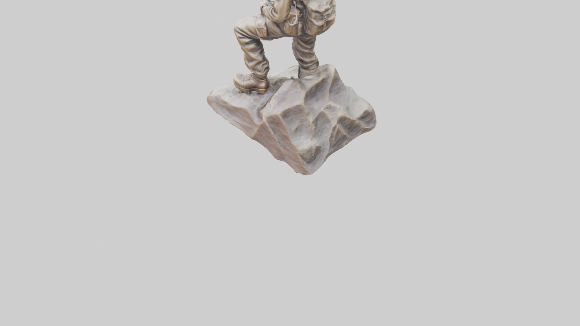 Mountain Climber Statue model 2 Low-poly 3D model_4