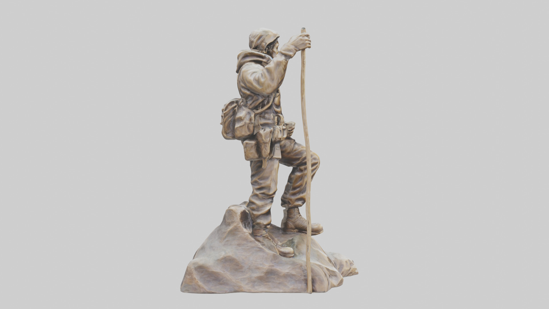 Mountain Climber Statue model 2 Low-poly 3D model_13