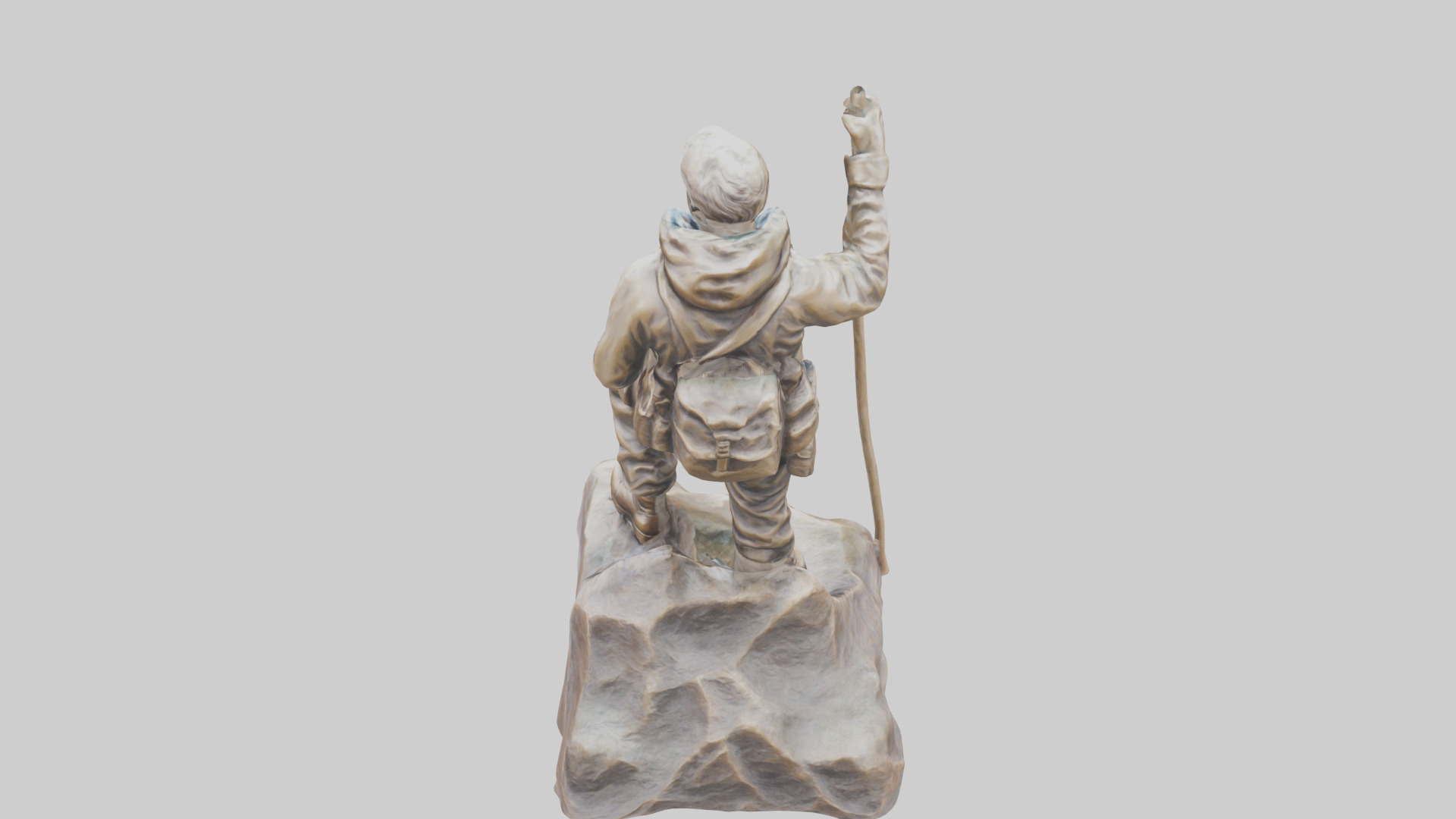 Mountain Climber Statue model 2 Low-poly 3D model_15