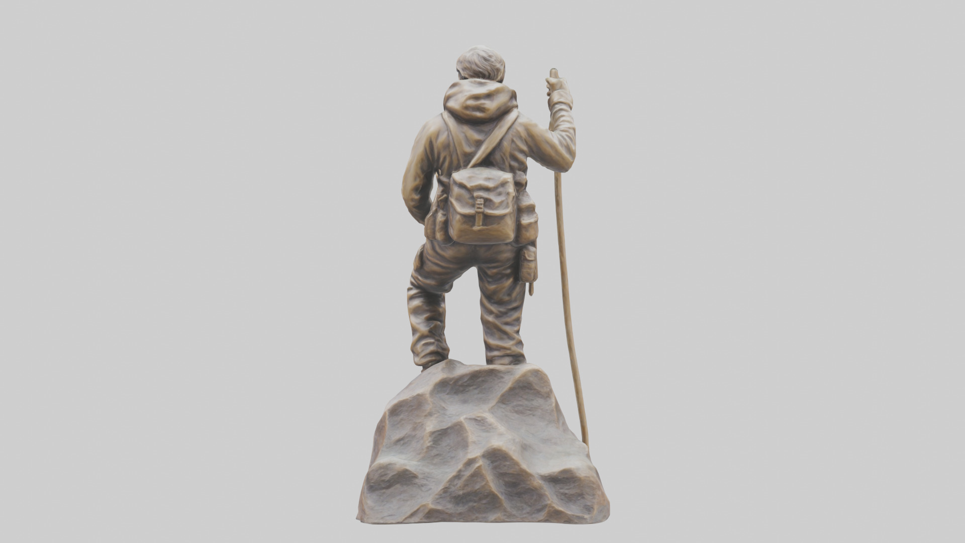 Mountain Climber Statue model 2 Low-poly 3D model_1